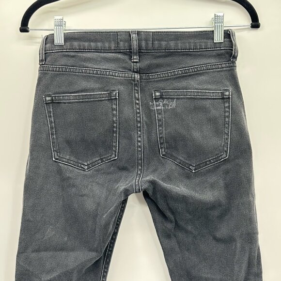 Everlane Black Raw Hem Straight Leg Ankle Jeans 25 - Picture 3 of 6